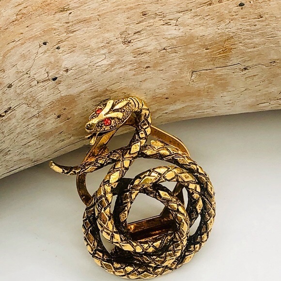 Vintage Snake Signed Designer Clip Brooch🐍 - Picture 11 of 13